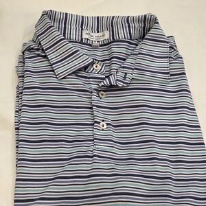 PETER MILLAR MENS PERFORMANCE POLO GOLF SHIRT SPORT NAVY SUMMER COMFORT XL